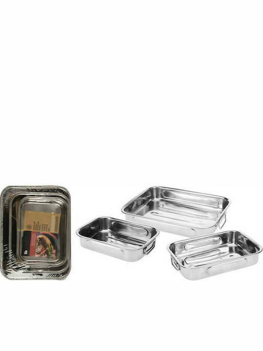 Excellent Houseware Baking Pan Rectangular of Stainless Steel 34.5x25cm