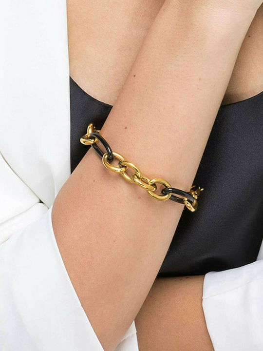 Luca Barra Bracelet Chain made of Steel Gold Plated