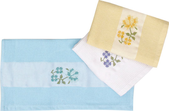 Viopros Laura Kitchen Towel made of 100% Cotton in Yellow Colour 45x75cm