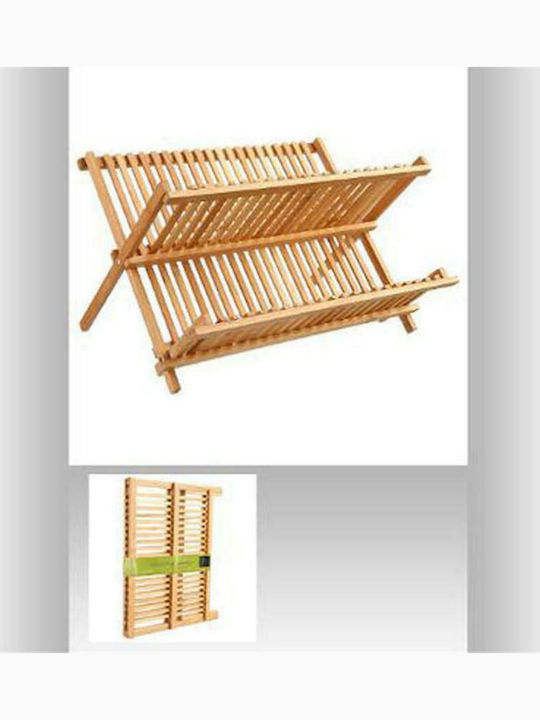 Dish Drainer Foldable Wooden in Brown Color 42x33x25cm