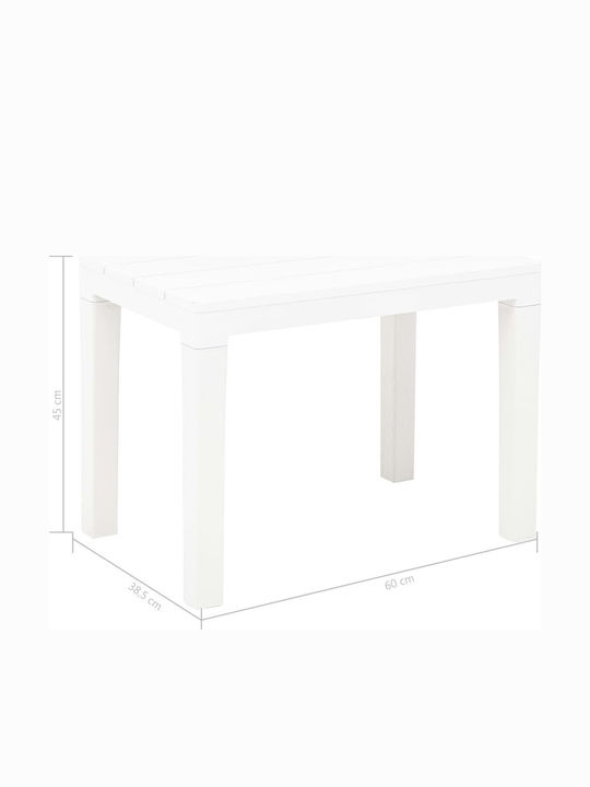 Bench Outdoor Plastic 60x38.5x45cm