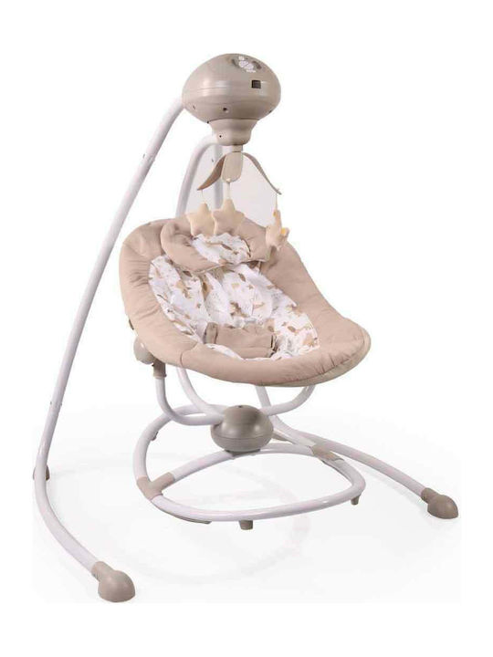 Cangaroo Ηλεκτρικό Relax Μωρού Κούνια Woodsy με Μουσική Beige για Παιδί έως 9kg