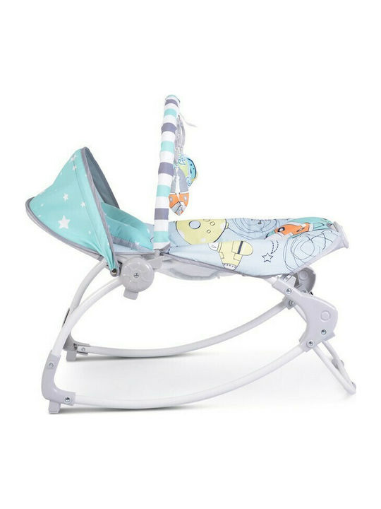 Cangaroo Electric Baby Relax Space Tour with Music and Vibration Light Blue for Child up to 9kg