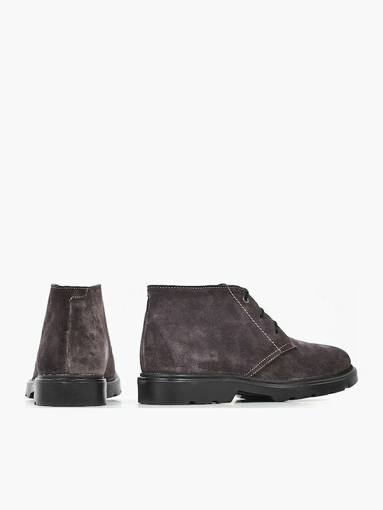 Hernest Suede Γκρι Ανδρικά Μποτάκια