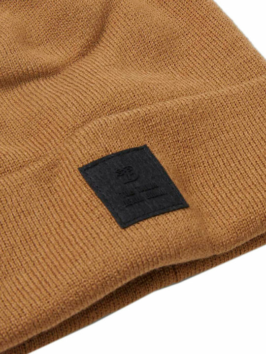 Beanie Ανδρικός Σκούφος Πλεκτός Deep Cognac