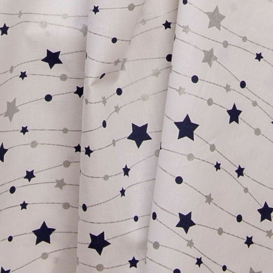 abo Ποδιά Θηλασμού Stars Λευκή 105x65εκ.