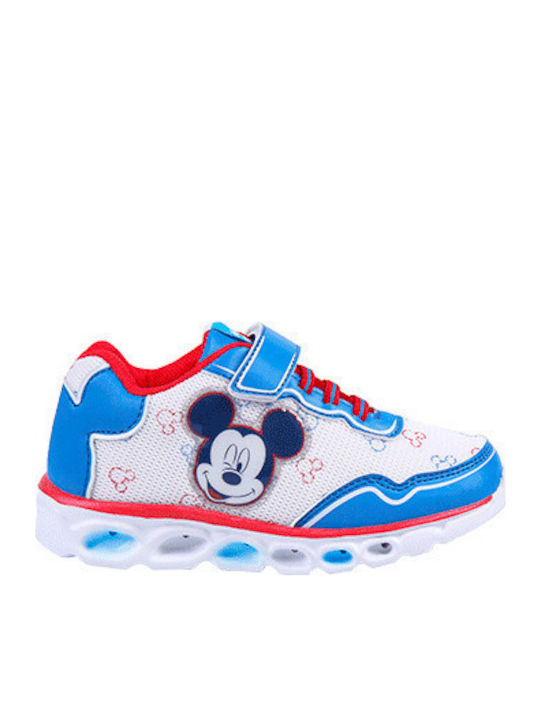 Disney Παιδικό Sneaker με Φωτάκια για Αγόρι Λευκό