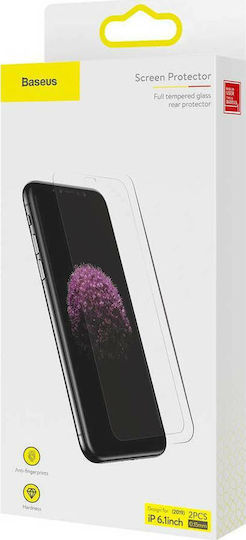 Baseus 3D Sticlă călită 2buc (iPhone 11) SGAPIPH61S-GS02