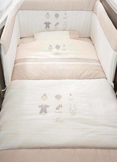 Baby Oliver Set Für Krippe Little Things Beige 3Stück