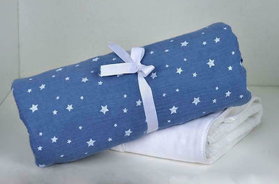 Baby Oliver Baby Crib Bedding Set Muslin Des. 374 2pcs Blue