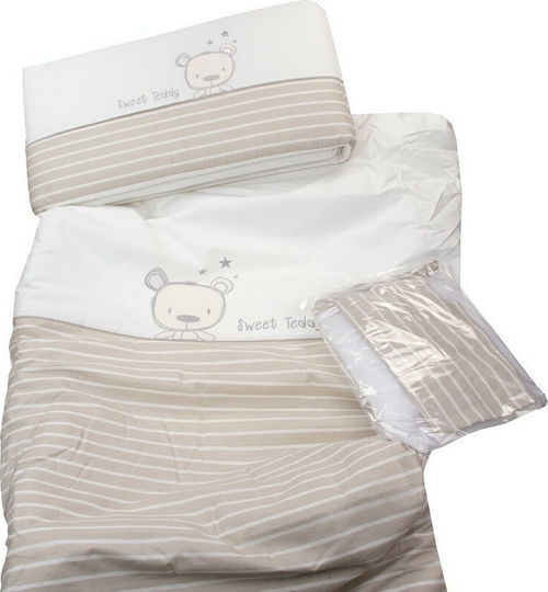 Baby Oliver Set Pentru Patut Sweet Teddy Des. 350 Bej 3buc piese