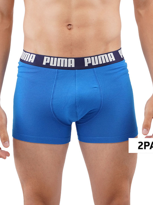 Puma Ανδρικά Μποξεράκια Μπλε 2Pack