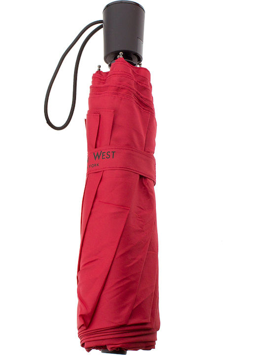 Kevin West Windproof Automatic Umbrella Compact Red
