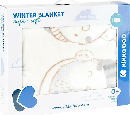 Kikka Boo Decke Kinderbett Love Pingus Samt Gray 110x140cm