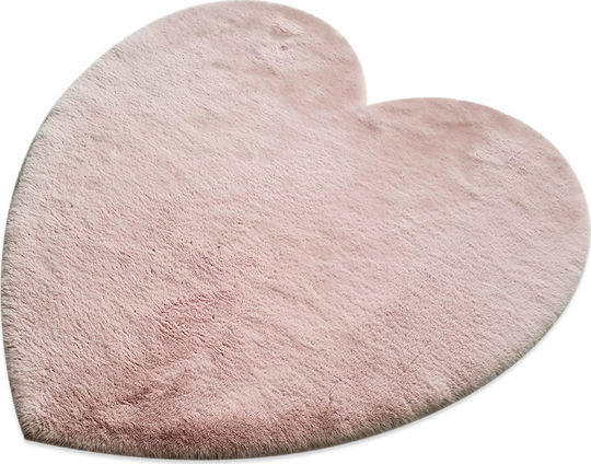 Newplan FC19 Παιδικό Χαλί Καρδιές Pink 120x120cm Πάχους 30mm