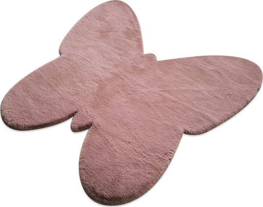 Newplan JM7 Kinder Teppich Schmetterlinge Dark Pink 160x160cm Dicke 30mm