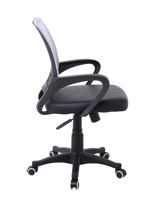 Woodwell BF2101-P Καρέκλα Γραφείου με Ανάκλιση Γκρι / Μαύρο