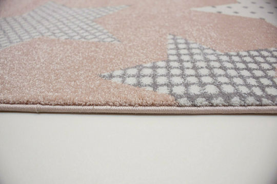 Tzikas Carpets 21895-55 Детско килимче Звезди Розов 133x190см Дебелина 13мм