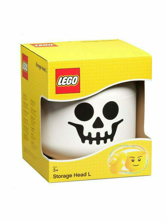 Room Copenhagen Παιδικό Κουτί Αποθήκευσης από Πλαστικό Lego Skeleton Λευκό 24x24x26cm