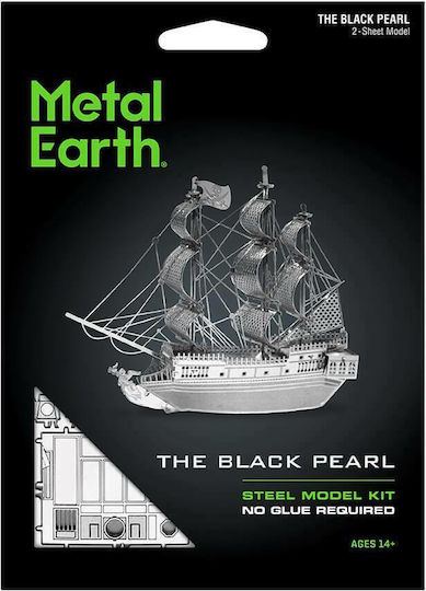 Fascinations Pirate Black Pearl Μεταλλική Φιγούρα Μοντελισμού Πλοίο Ασημί 10x1.8x8εκ.