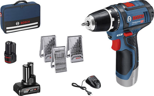 Bosch GSR 12V-15 Drill Driver Battery 12V 1x4Ah & 1x2Ah