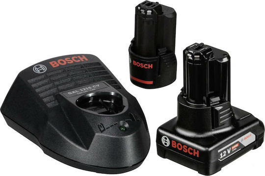 Bosch GSR 12V-15 Drill Driver Battery 12V 1x4Ah & 1x2Ah