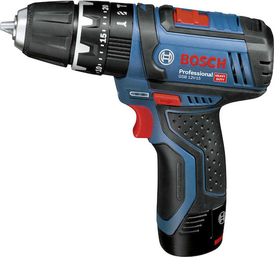 Bosch GSB 12V-15 Percussive Drill Driver Battery 12V 1x2Ah & 1x4Ah