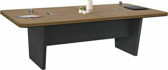 Τραπέζι Συνεδριάσεων Supreme 240x120x75εκ. Honey Oak & Γκρι Τραπέζι Συνεδριάσεων Supreme 240x120x75εκ. Honey Oak & Γκρι