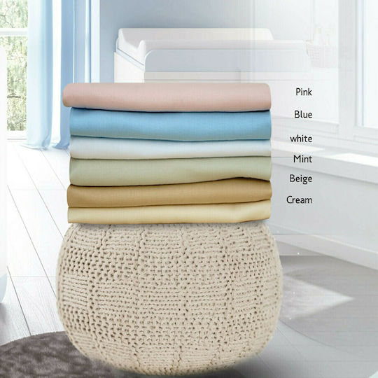 SB Home Delos Baby Sheet Crib Cotton White 120x160cm