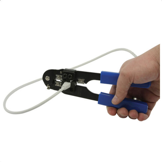 Nedis Πρέσα Ακροδεκτών Δικτύου RJ45 με Απογυμνωτή Μπλε