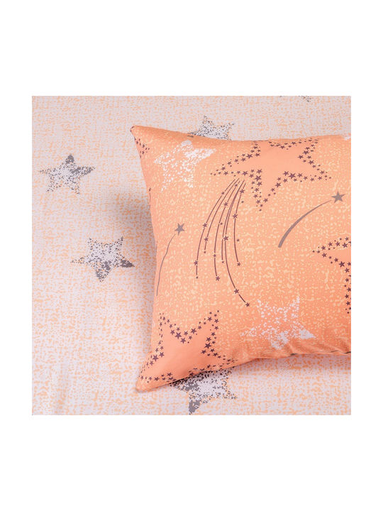 Melinen Star Girl Kids Duvet Cover Single Cotton Orange 165x245cm