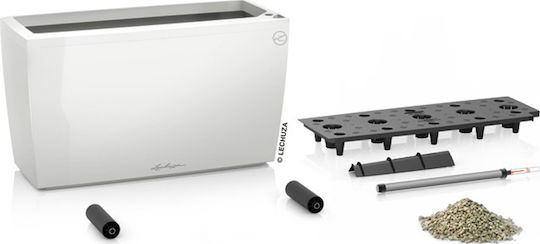 Lechuza Cararo Premium Self-watering Planter Box Plastic White 75x30x42.5cm.