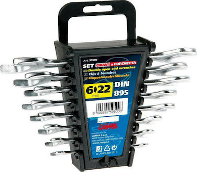 Lampa Set 8 German Wrenches with Socket Size 7-22mm