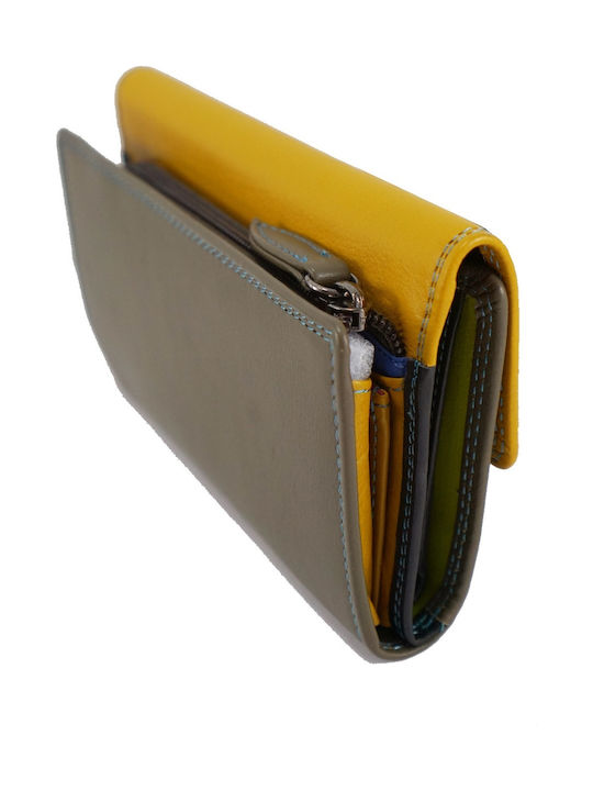 Kion 10771 Large Leather Women's Wallet Yellow/Khaki 10771M