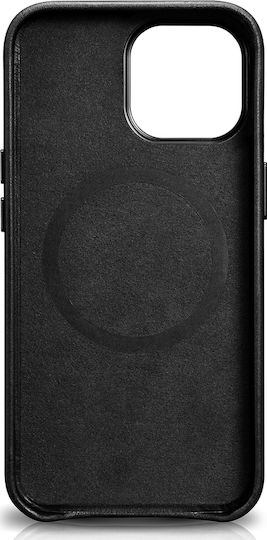 iCarer Oil Wax Back Cover Δερμάτινο Μαύρο (iPhone 13 Pro Max)