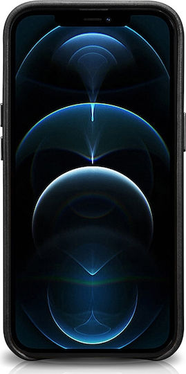 iCarer Oil Wax Back Cover Δερμάτινο Μαύρο (iPhone 13 Pro Max)