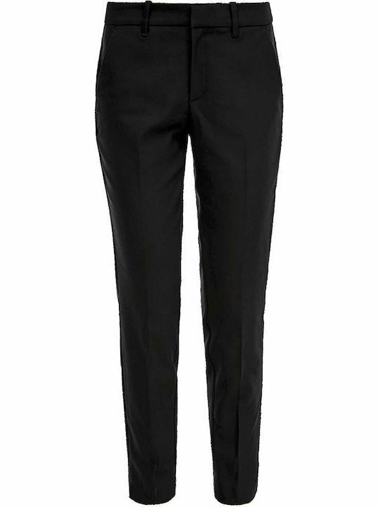 Red Label Damen Stoff Hose in Schlanker Passform Schwarz