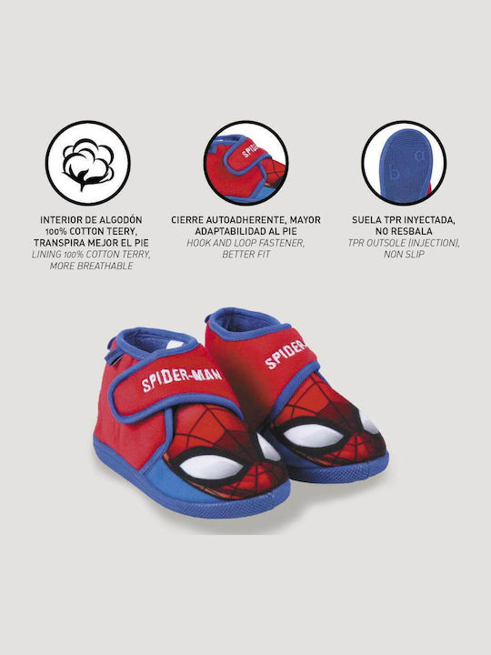 Spiderman Παντόφλες Μποτάκια Κόκκινες