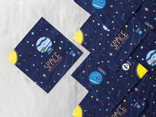 Space Party Napkins Blue 33x33cm 20pcs