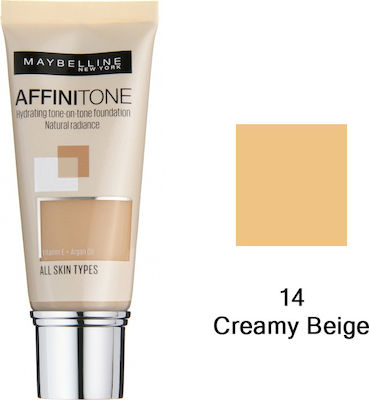 Maybelline Affinitone Machiaj lichid 14 Bej cremos 30ml