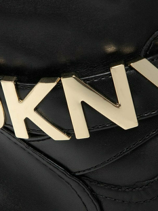 Delanie K3106234 Δερμάτινες Γυναικείες Μπότες Μαύρες