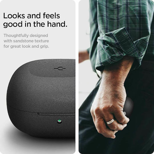 Spigen GeoFit Hülle Kunststoff mit Haken in Gray Farbe für Galaxy Buds Live / Pro