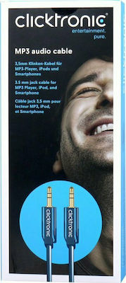 Clicktronic Cablu 3,5 mm de sex masculin - 3,5 mm de sex masculin Albastru 3m (70479)