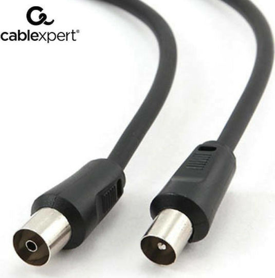 Cablexpert Кабел за антена Коаксиален мъжки - Коаксиална женска Черен 1.8м (CCV-515-S) 1бр