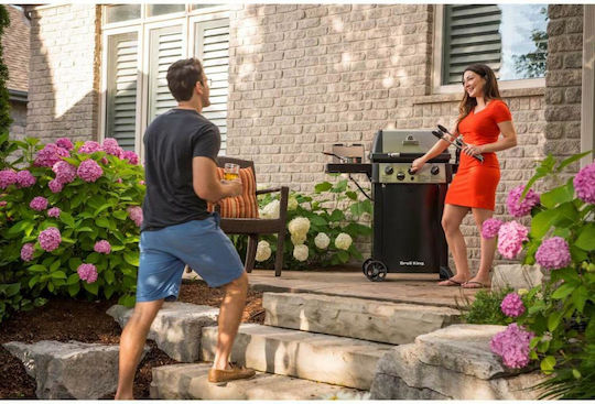 Broil King Gem 330 Ψησταριά Υγραερίου Μαντεμένιας Σχάρας 55x34εκ. με 3 Εστίες 6.9kW και Πλαϊνό Μάτι 2.7kW