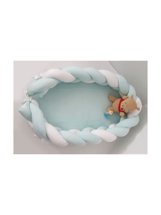 Baby Oliver Baby Nest With Detachable Tassel 200cm Mint/White
