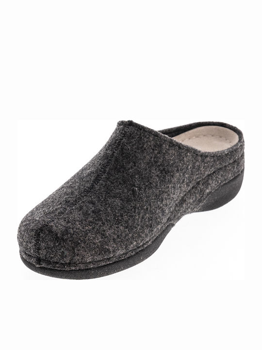 Lauren Anatomical Leather Women's Slippers Gray