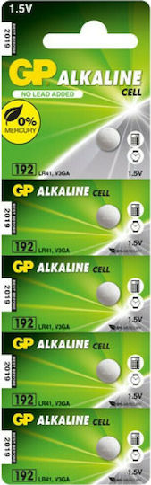 GP Batteries Alkaline Cell 192 Μπαταρίες LR41 1.5V 5τμχ
