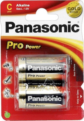 Panasonic Pro Power Αλκαλικές Μπαταρίες C 1.5V 2τμχ