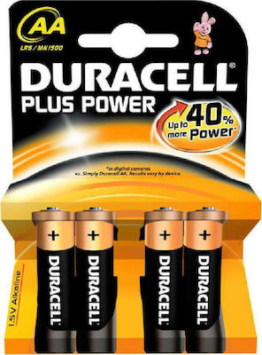 Duracell Plus Αλκαλικές Μπαταρίες AA 1.5V 4τμχ
